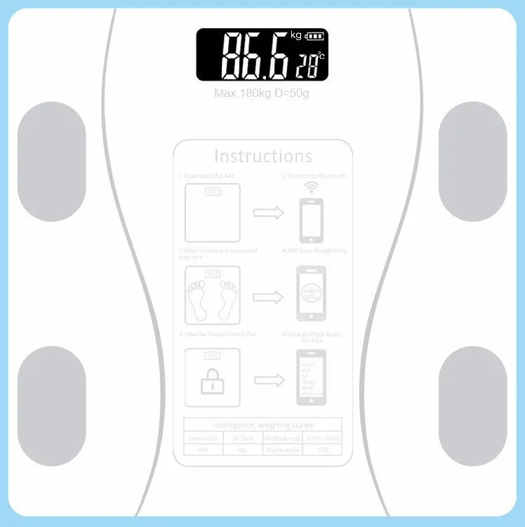Balança Inteligente com Bluetooth e Medição de Gordura Corporal