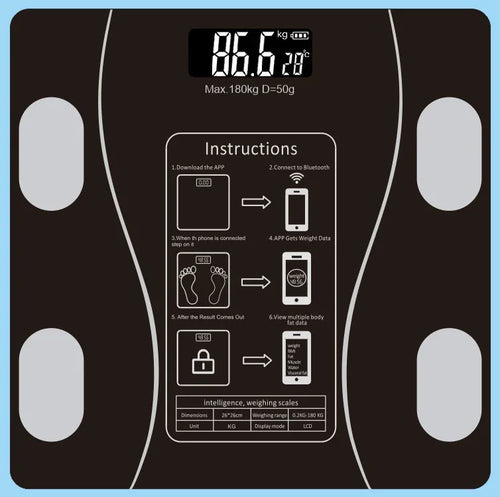 Balança Inteligente com Bluetooth e Medição de Gordura Corporal