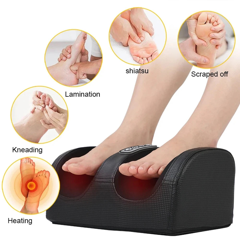 Massageador Elétrico para Pés e Pernas com Aquecimento Relaxante