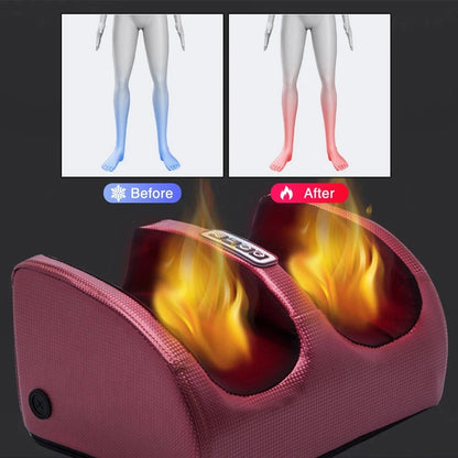 Massageador Elétrico para Pés e Pernas com Aquecimento Relaxante